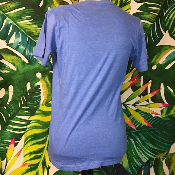 EUC Hurley Womens Small Premium Fit Blue Graphic Textured Logo Blue Summer Tee - Picture 5 of 6